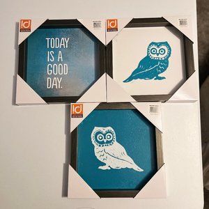 Intelligent Design Wise As An Owl Wall Art Set of 3 Prints